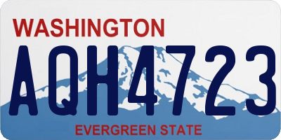WA license plate AQH4723