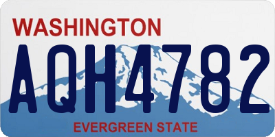 WA license plate AQH4782