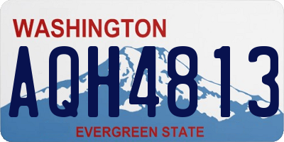 WA license plate AQH4813