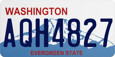WA license plate AQH4827