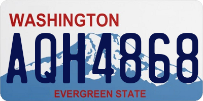 WA license plate AQH4868