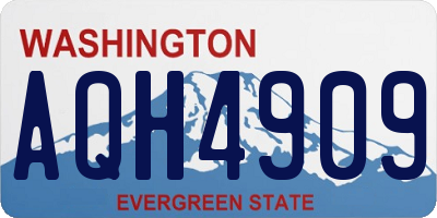 WA license plate AQH4909