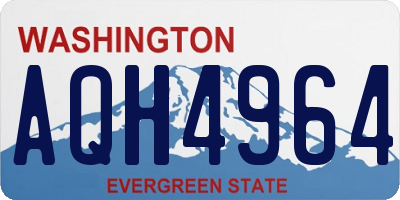 WA license plate AQH4964