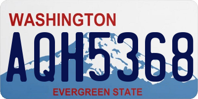 WA license plate AQH5368