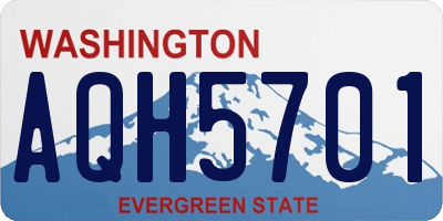 WA license plate AQH5701