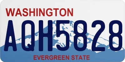 WA license plate AQH5828