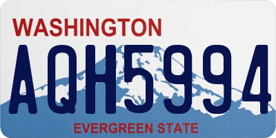 WA license plate AQH5994
