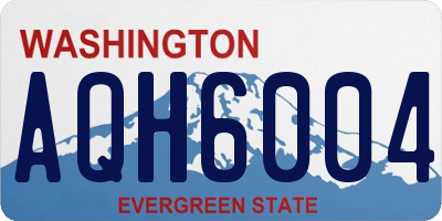 WA license plate AQH6004