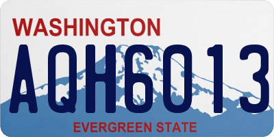 WA license plate AQH6013