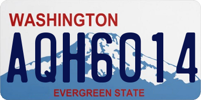 WA license plate AQH6014