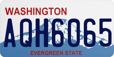WA license plate AQH6065