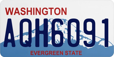 WA license plate AQH6091