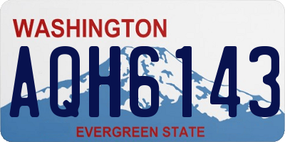 WA license plate AQH6143