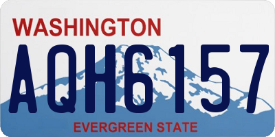 WA license plate AQH6157
