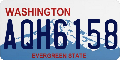 WA license plate AQH6158