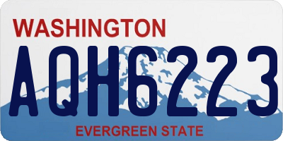 WA license plate AQH6223