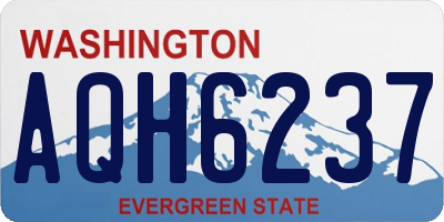 WA license plate AQH6237