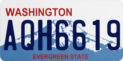WA license plate AQH6619