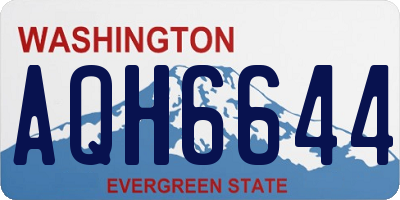 WA license plate AQH6644