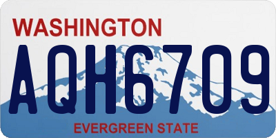 WA license plate AQH6709
