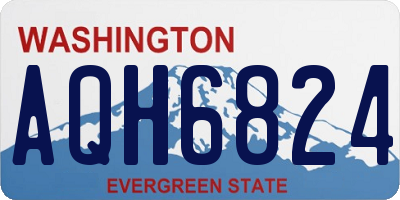 WA license plate AQH6824