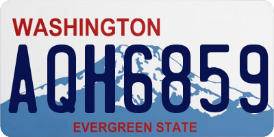 WA license plate AQH6859