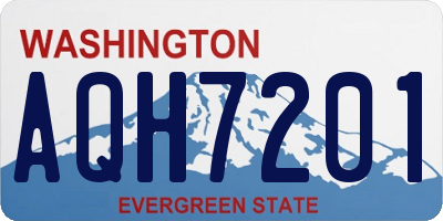 WA license plate AQH7201