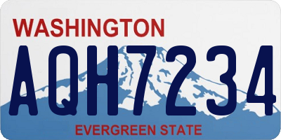 WA license plate AQH7234