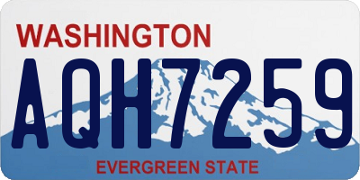 WA license plate AQH7259