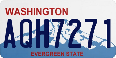 WA license plate AQH7271