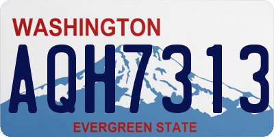 WA license plate AQH7313