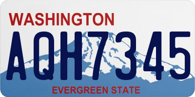 WA license plate AQH7345