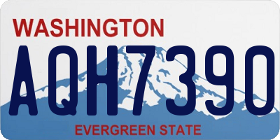 WA license plate AQH7390