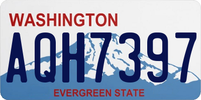 WA license plate AQH7397