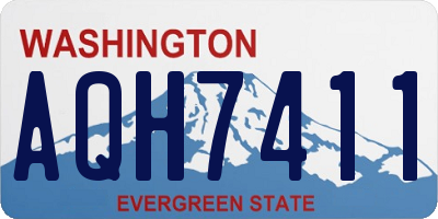 WA license plate AQH7411