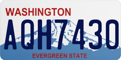 WA license plate AQH7430