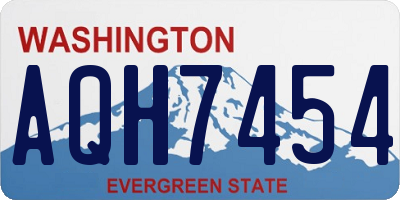 WA license plate AQH7454
