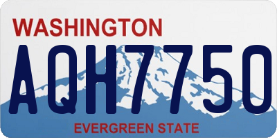 WA license plate AQH7750