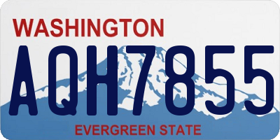 WA license plate AQH7855