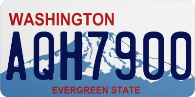 WA license plate AQH7900