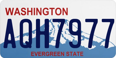 WA license plate AQH7977