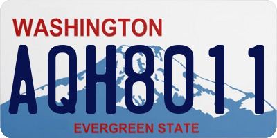 WA license plate AQH8011