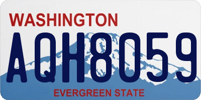 WA license plate AQH8059