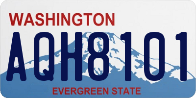 WA license plate AQH8101