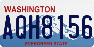 WA license plate AQH8156