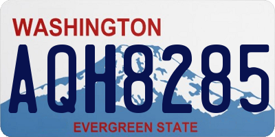 WA license plate AQH8285