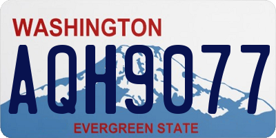 WA license plate AQH9077