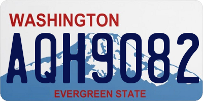 WA license plate AQH9082