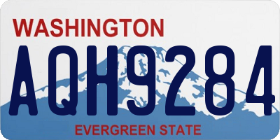 WA license plate AQH9284