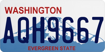 WA license plate AQH9667